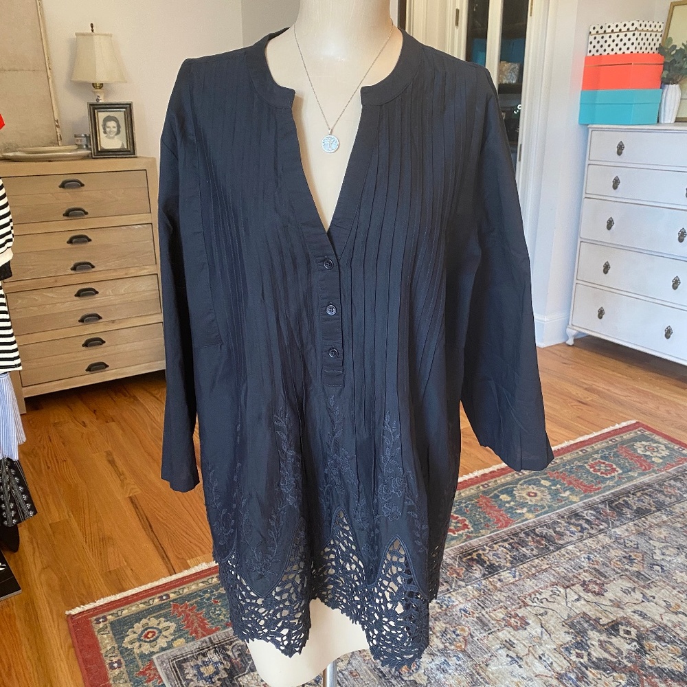 Chico's Black Lace Blouse